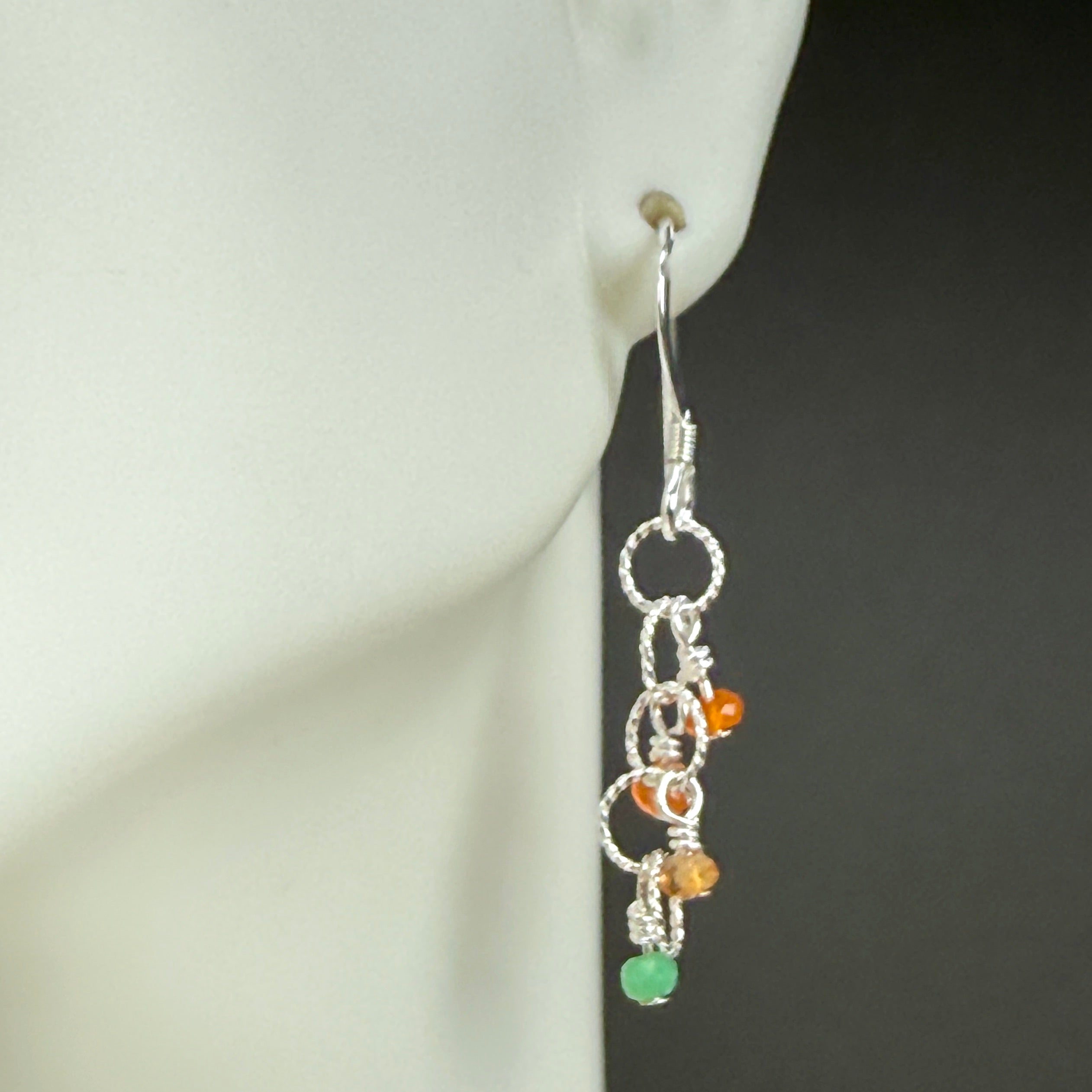Sun and Sea cascading Earrings