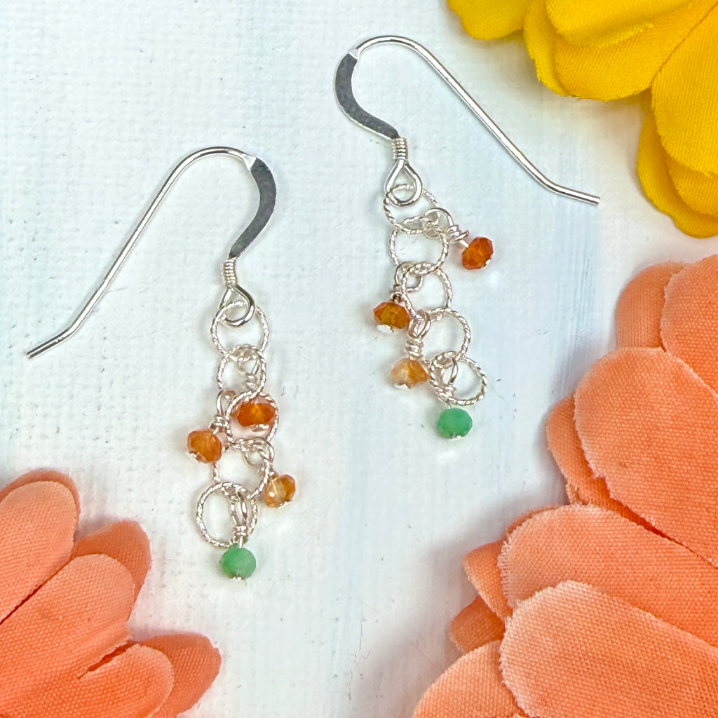 Sun and Sea cascading Earrings
