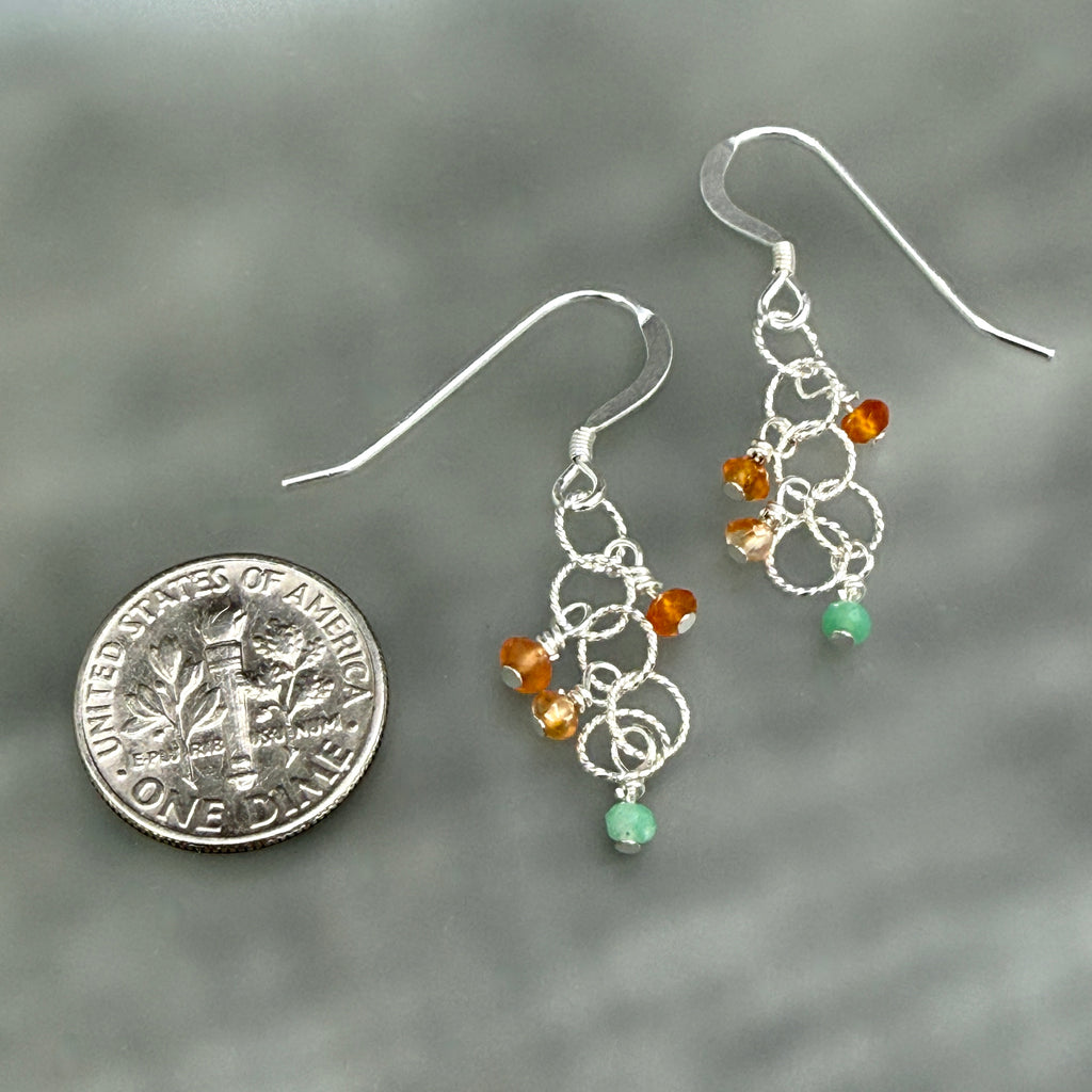 Sun and Sea cascading Earrings