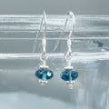 Blue Topaz Earrings on Sterling Silver Hooks