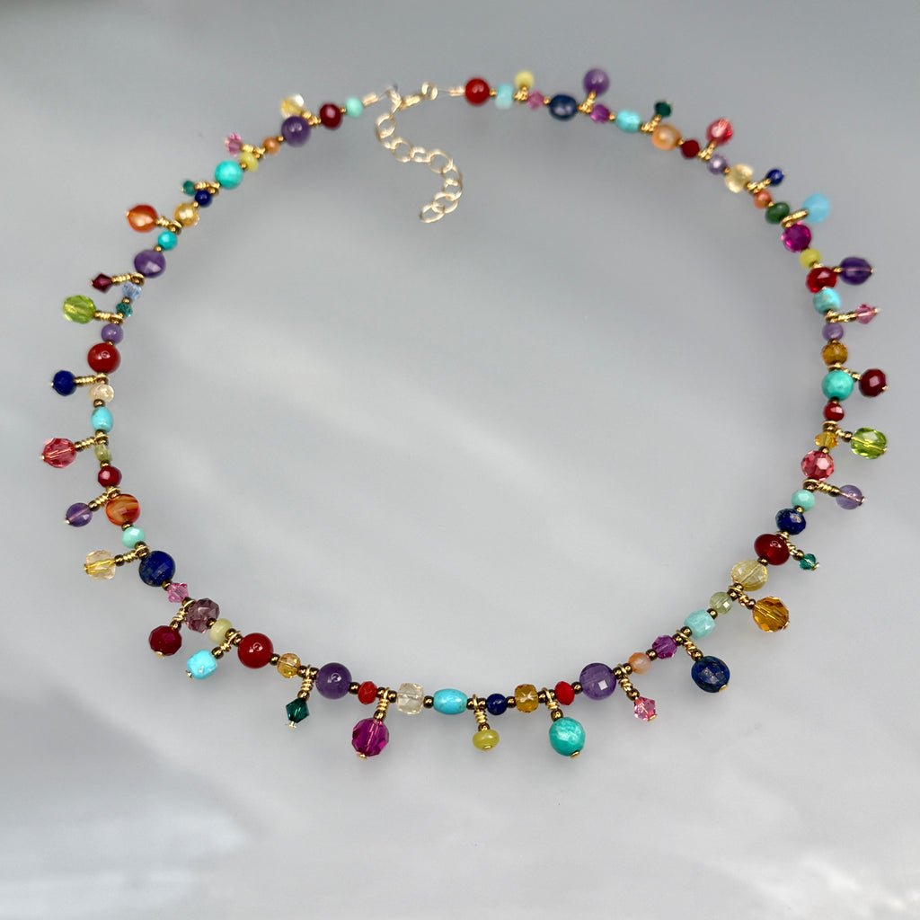 Summer gems drops necklace