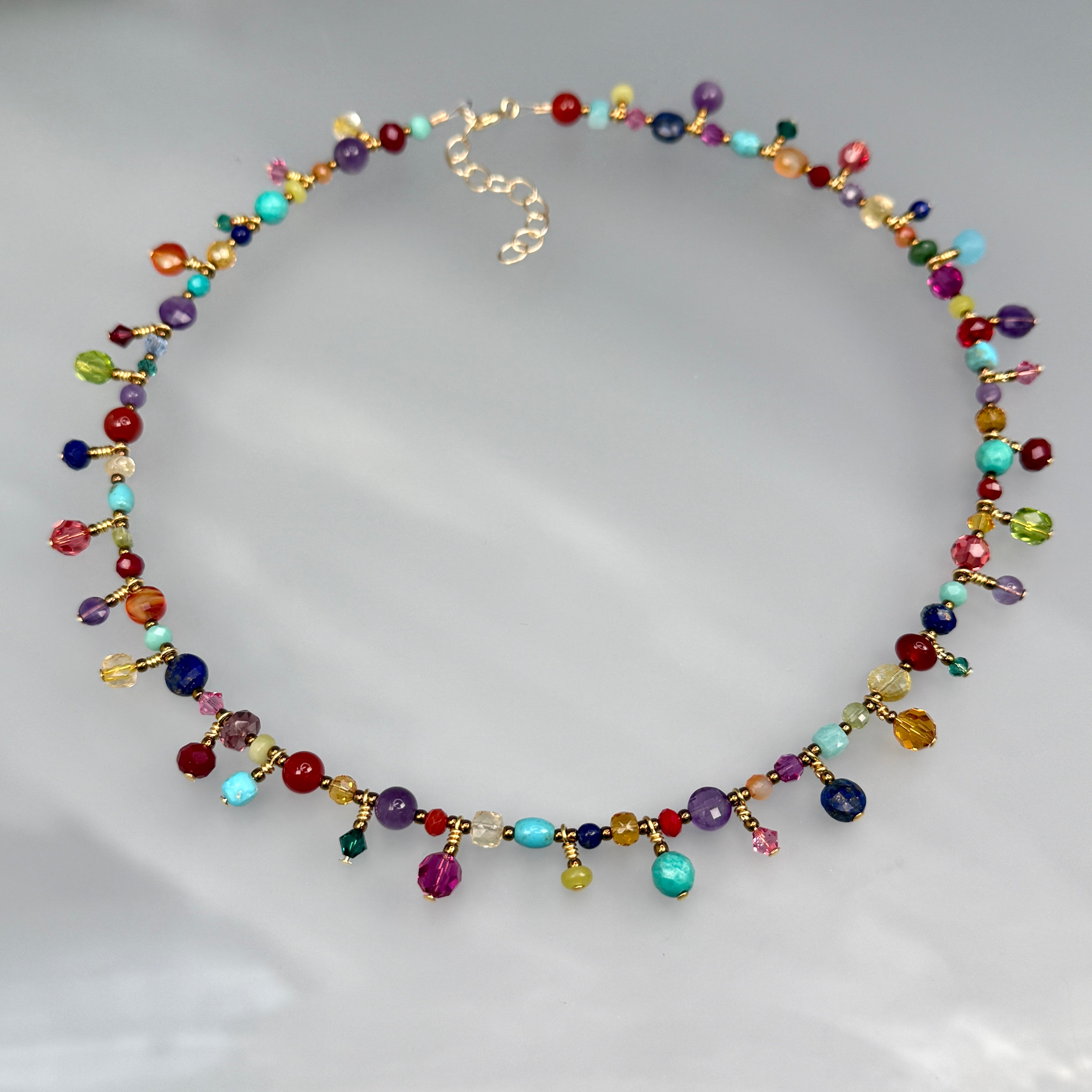 Summer gems drops necklace