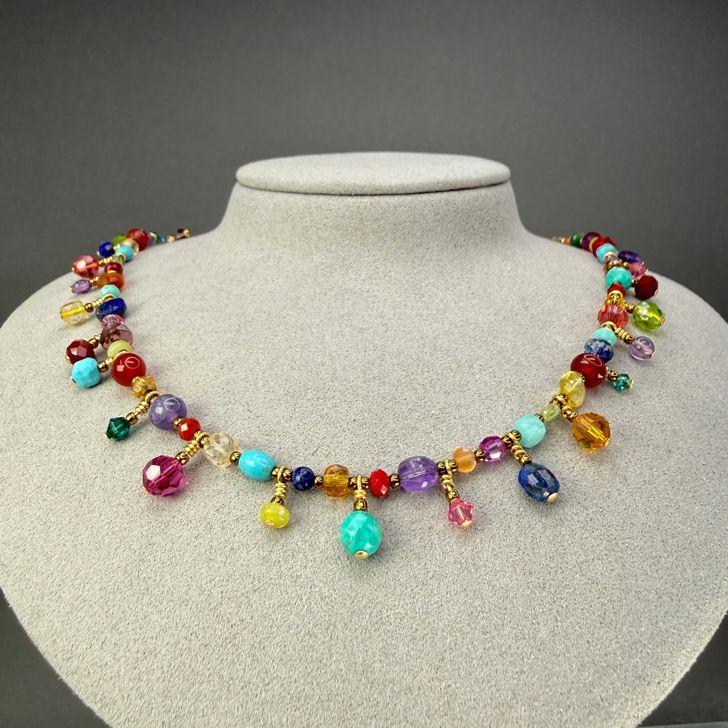 Summer gems drops necklace