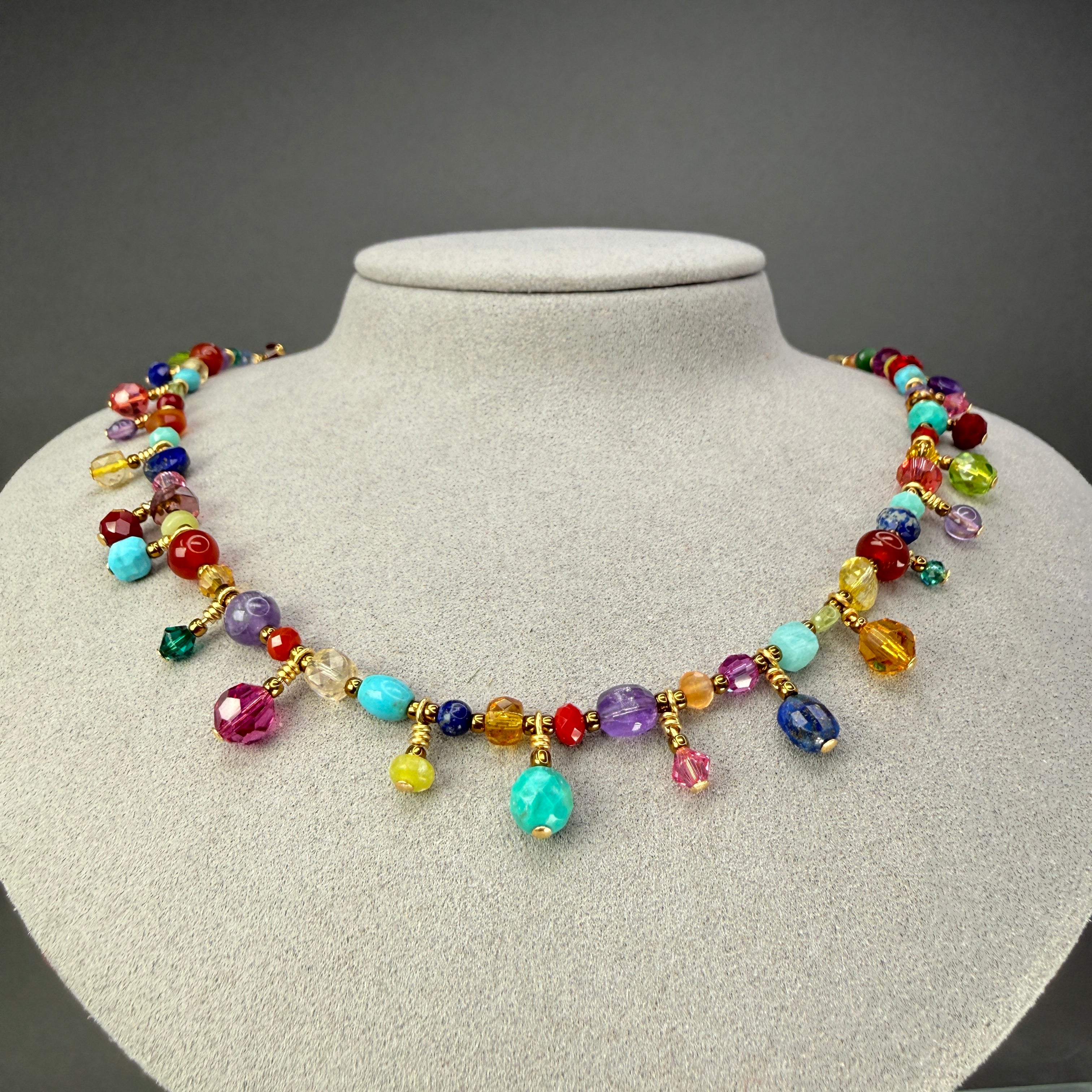 Summer gems drops necklace