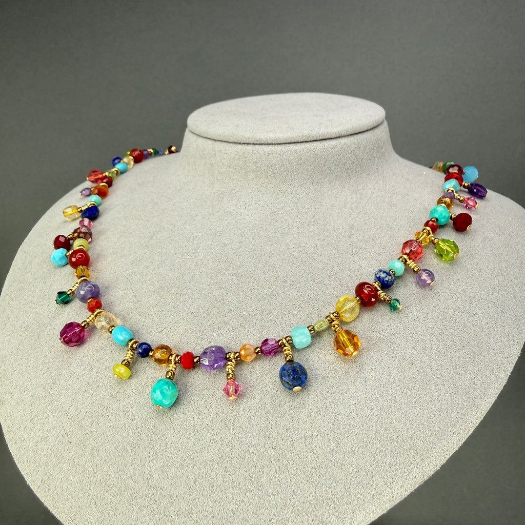 Summer gems drops necklace