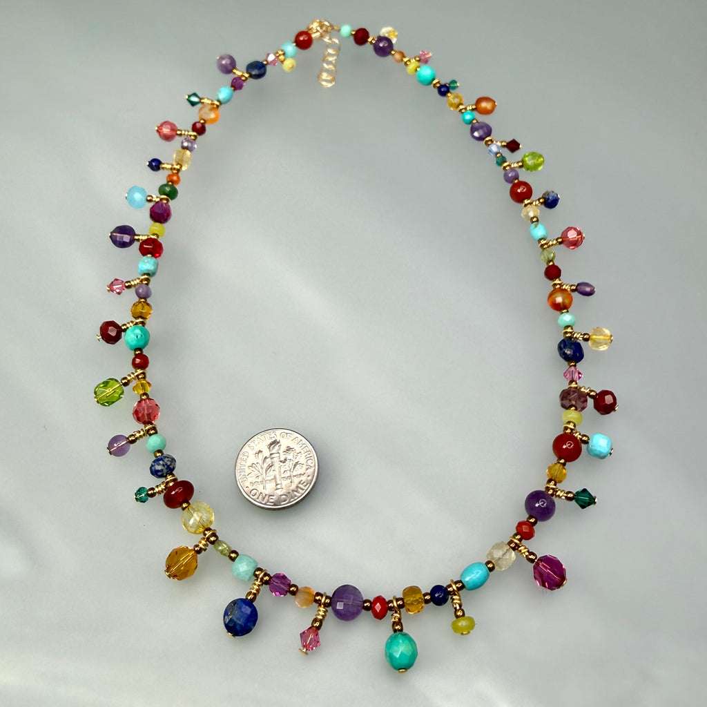 Summer gems drops necklace