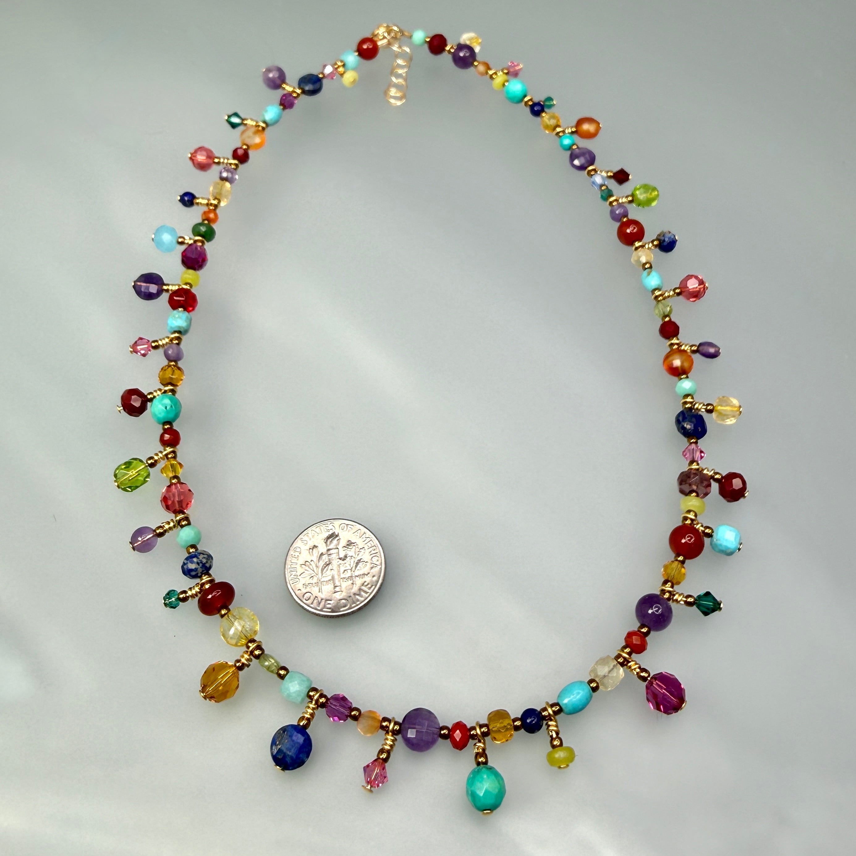 Summer gems drops necklace