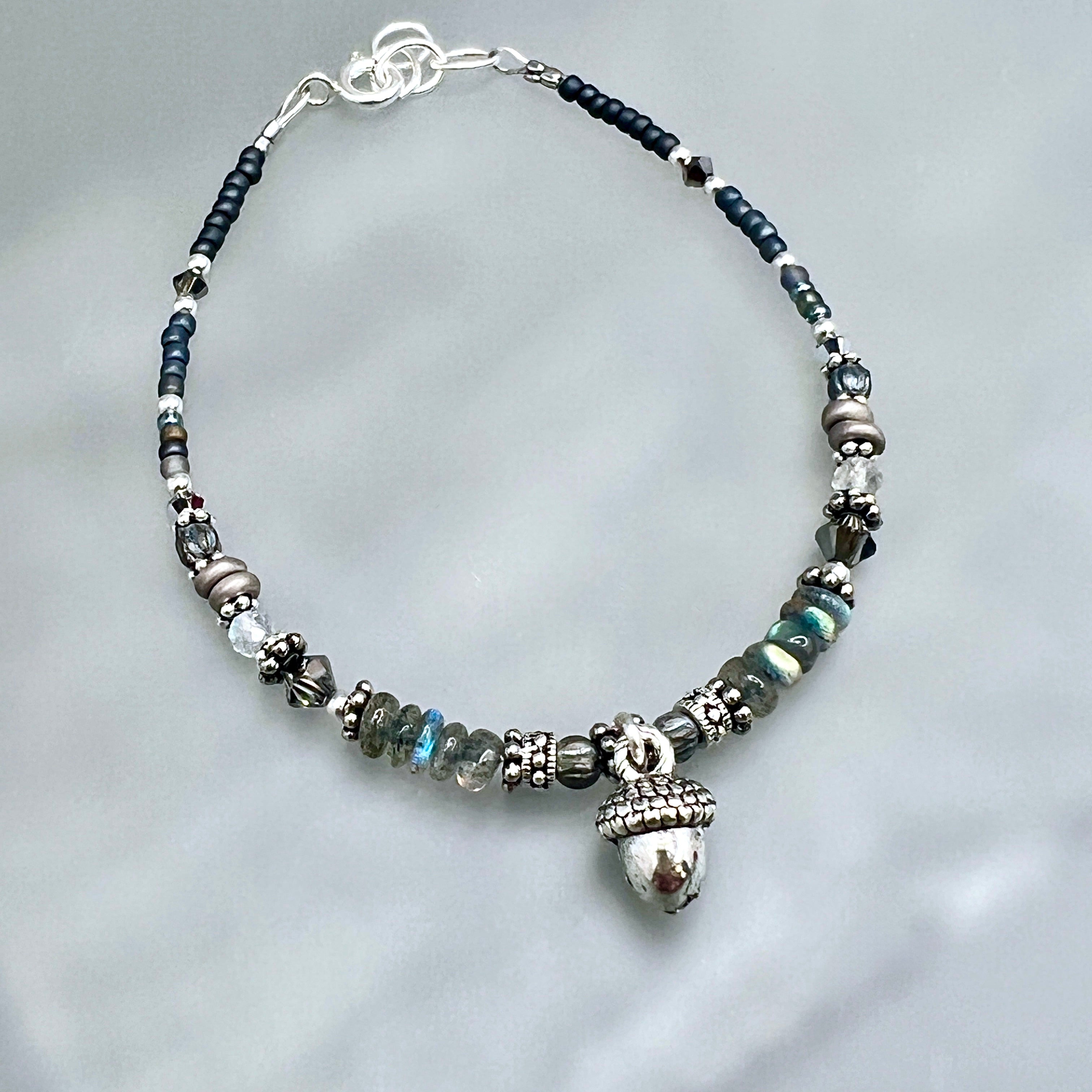 Acorn and Labradorite Bracelet