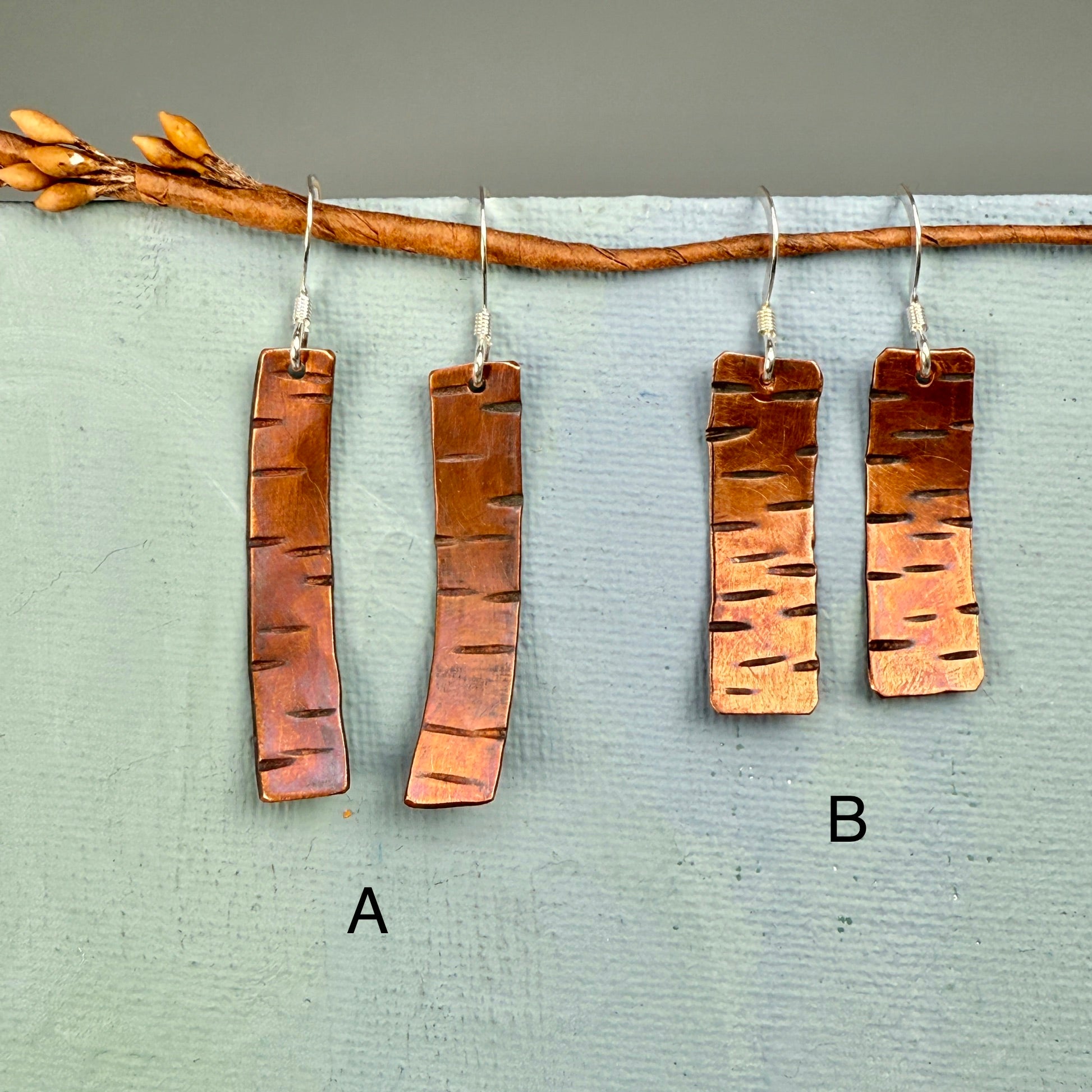 Copper Birch Earrings