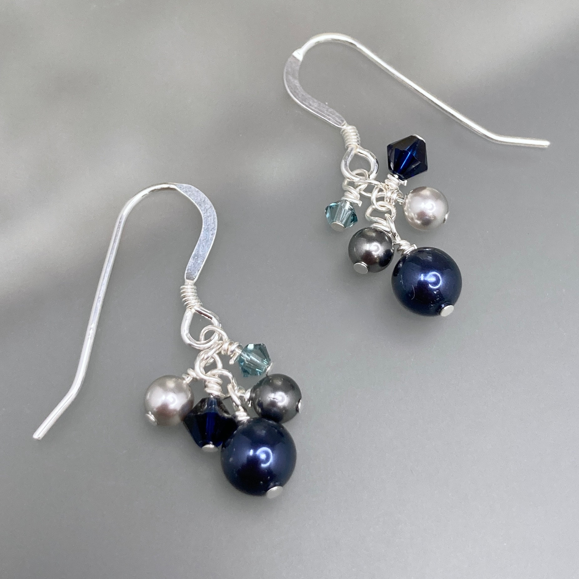 Smokey Grey earrings | Rebekajewelry